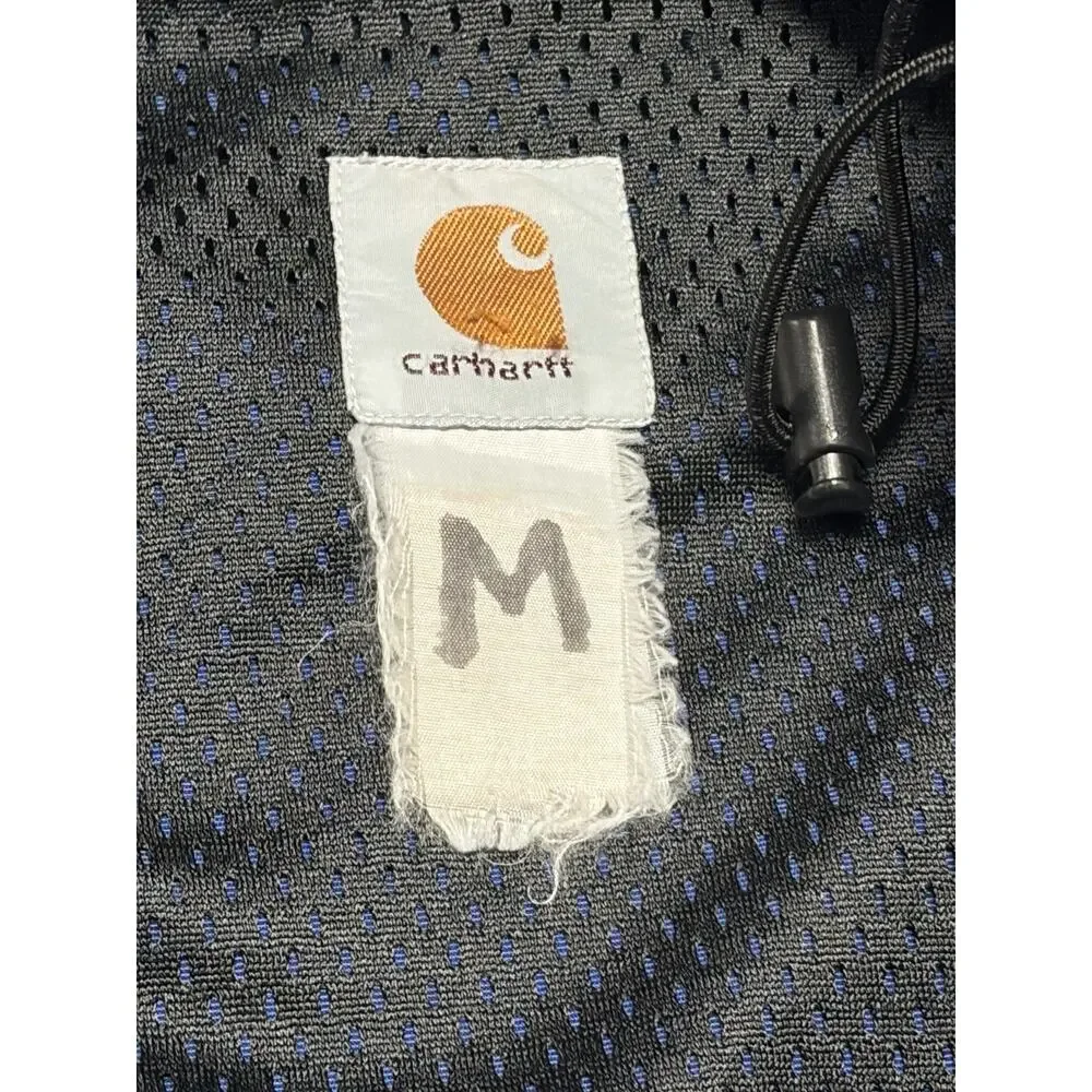 CARHARTT USA HOODED ROYAL BLUE WORK JACKET FULL ZIP MENS SIZE MEDIUM